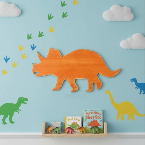 Triceratops dinosaur wood wall - dinosaur,