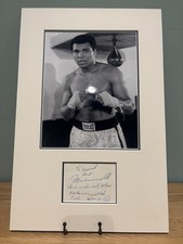 Muhammad Ali Signed Page Mounted With Photo