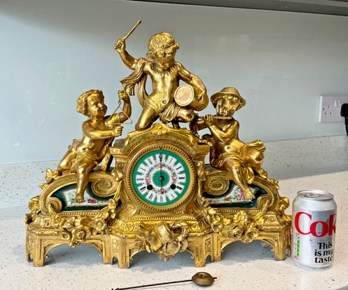 Antique french metal figural - metal,