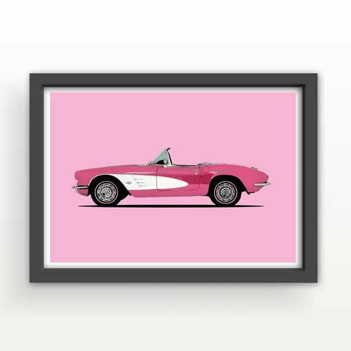 Barbie pink 1961 chevrolet - barbie,