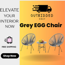 3pc Egg Chair Outdoor Garden