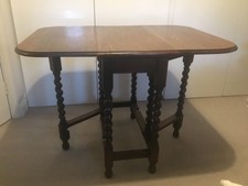 Antique solid oak drop-leaf