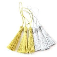 30X Gold and silver tassel Bookmark tassels Jewelry Accessories Handicrafts 4cm