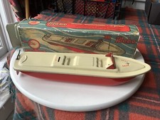 boat tinplate, Mobo, S class, Sebal,product, Kent, 1950s boxed.