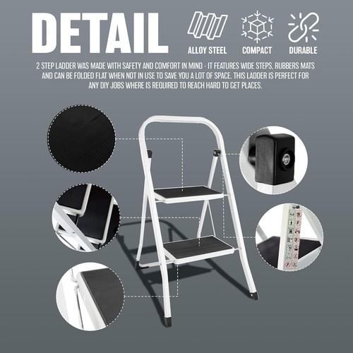 Foldable step steel ladder - foldable,