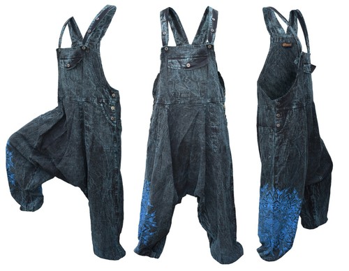 Womens cotton dungaree - dungaree, mandala