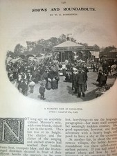Side Shows Congleton Fairground Roundabout Carousel Wire Walk Rare Antique 1898