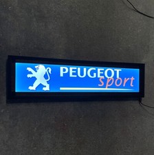PEUGEOT SPORT BADGE EMBLEM LED ILLUMINATED LIGHT UP GARAGE SIGN GTI 205 RCZ 308