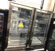 Prodis Stainless Steel Back Bar Bottle Cooler Double Doors Display Fridge 220Ltr