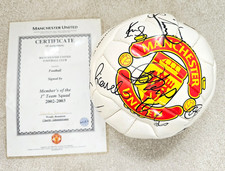 Official 2002/03 Manchester United Team Squad Signed Football with COA