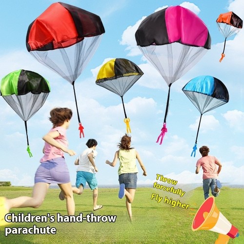 Kids throwing parachute - throwing,