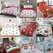 Christmas Duvet Cover Pillow Case Quilt Bedding Set Single Junior Toddler Cotbed