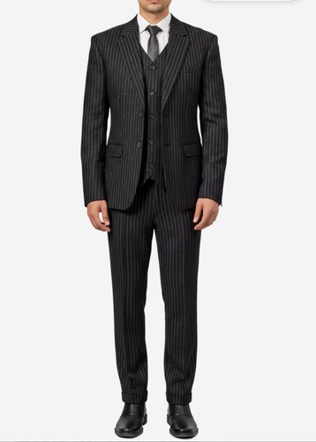 Black pinstripes light - black,