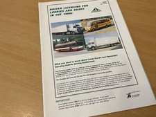1990 DVLA BUS & LORRY DRIVER LICENSING INFORMATION BOOKLET