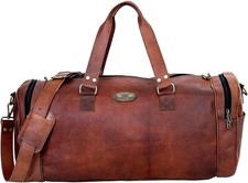 Leather Weekend Bag Travel Men