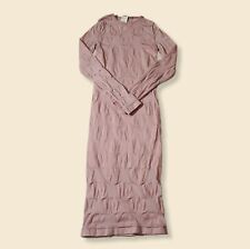 Wolford Light Pink Contour Form Bodycon Sheer Long Sleeved Dress  UK XS