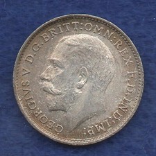 1911 1919 Three Pences 3D Solid Silver Royal Mint Maundy Money KGV Old Antique