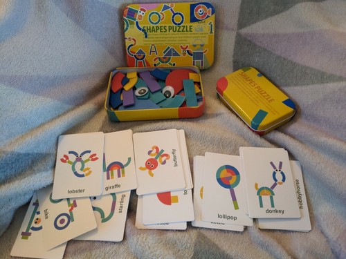 Wooden tangram pattern blocks - wooden,