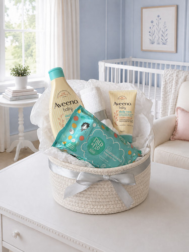 New baby bath - baby, basket