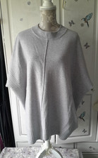 Ladies Oversized Batwing Sweater one size grey lambswool mix Kin by John Lewis