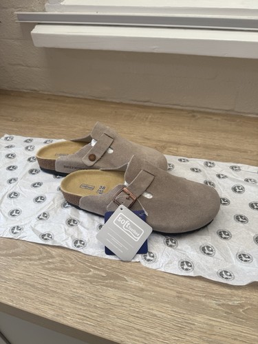 Birkenstock boston mules taupe - birkenstock,