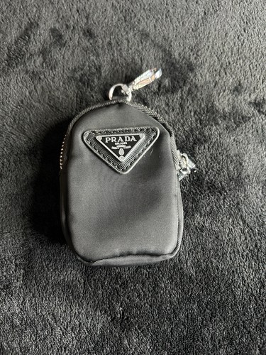 Prada black nylon mini pouch - prada,