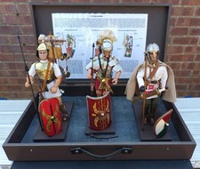 Roman Soldier Action Men Figures - Hand Made at 1:6 scale in Wooden Presentation