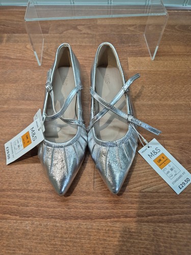 Ladies insolia silver faux - m&s,