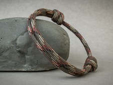 Men's Army Camouflage ADJUSTABLE Slip Knot Bracelet (550 Paracord)