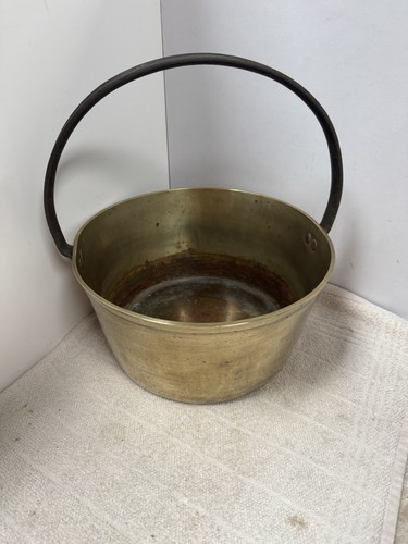 Antique brass jam pan cast - antique,