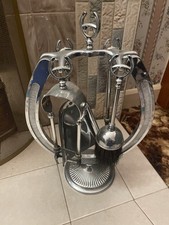 Vintage Chrome Horseshoe 4Pc