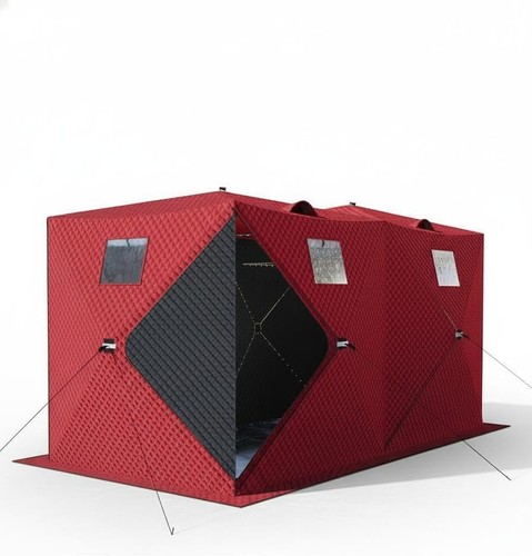 Pop ice fishing tent - up,