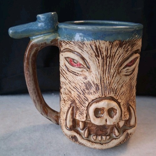 Sculpted wild boar hog - wild, face