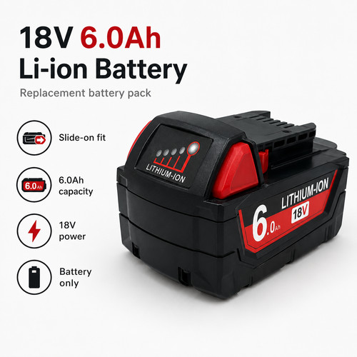 18v 0ah ion replacement - 6.0ah,