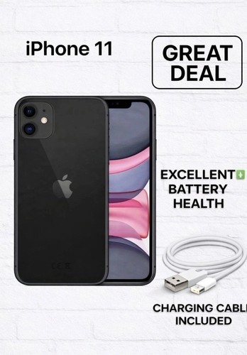 Apple iphone 64gb - 11, black