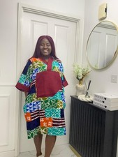 African print patchwork kaftan - african,