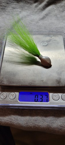 White green buck tail skimmer - tail,