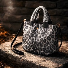Jamie Leopard Print Tote Bag