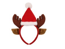 Reindeer Headband with Santa