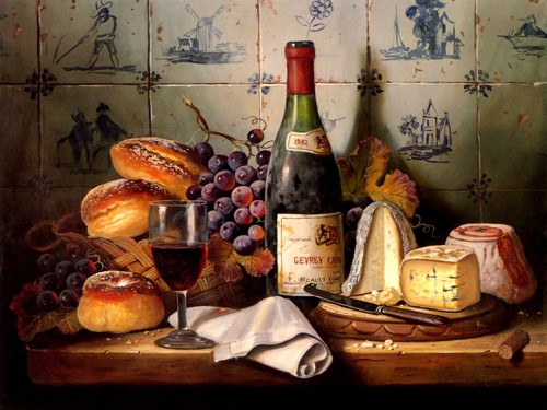 Meal table cheese bread - table,