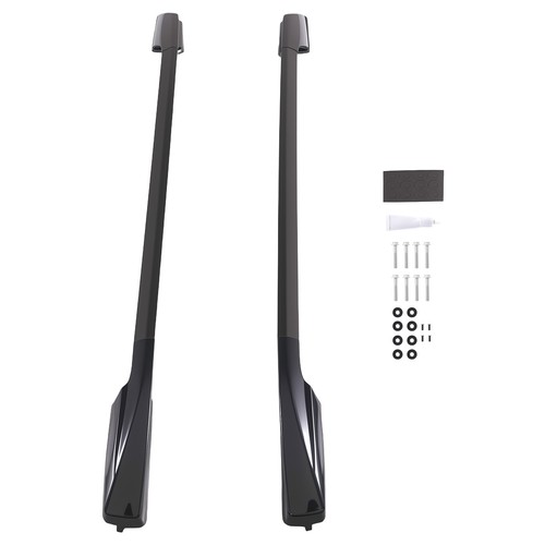 Aluminium black roof rails - black,