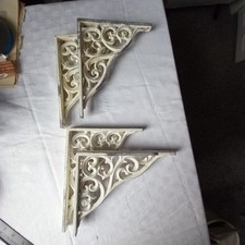 Decorative Painted Metal Shelf Brackets X 4