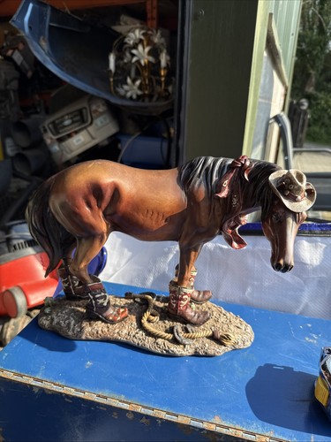 Cowboy horse wearing - cowboy,