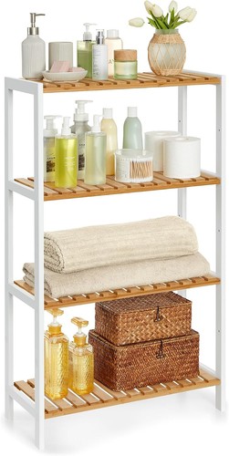 Bamboo storage shelf - shelf, 4