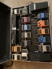 Boss Professional Pedal Effects  Board In Flight Case Including Power Supply’s.