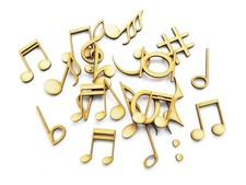 22x Music Notes Wooden Shape