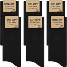 Dafi Soft 6 Pairs Men’s Cotton Socks Plain Classic Crew Size M L XL