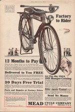 1921 MEAD RANGER BICYCLE SPORT