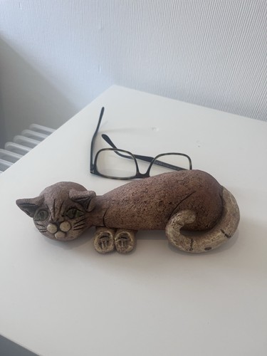 Ceramic cat ornament - cat,
