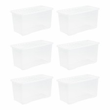 6 x 110 Litres CLEAR PLASTIC